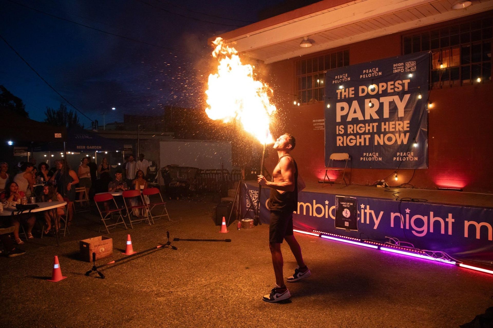 Outdoor Market Fire Show